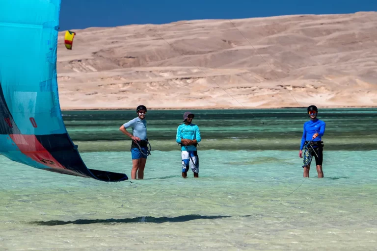 Spot kitesurf eaux cristallines Égypte